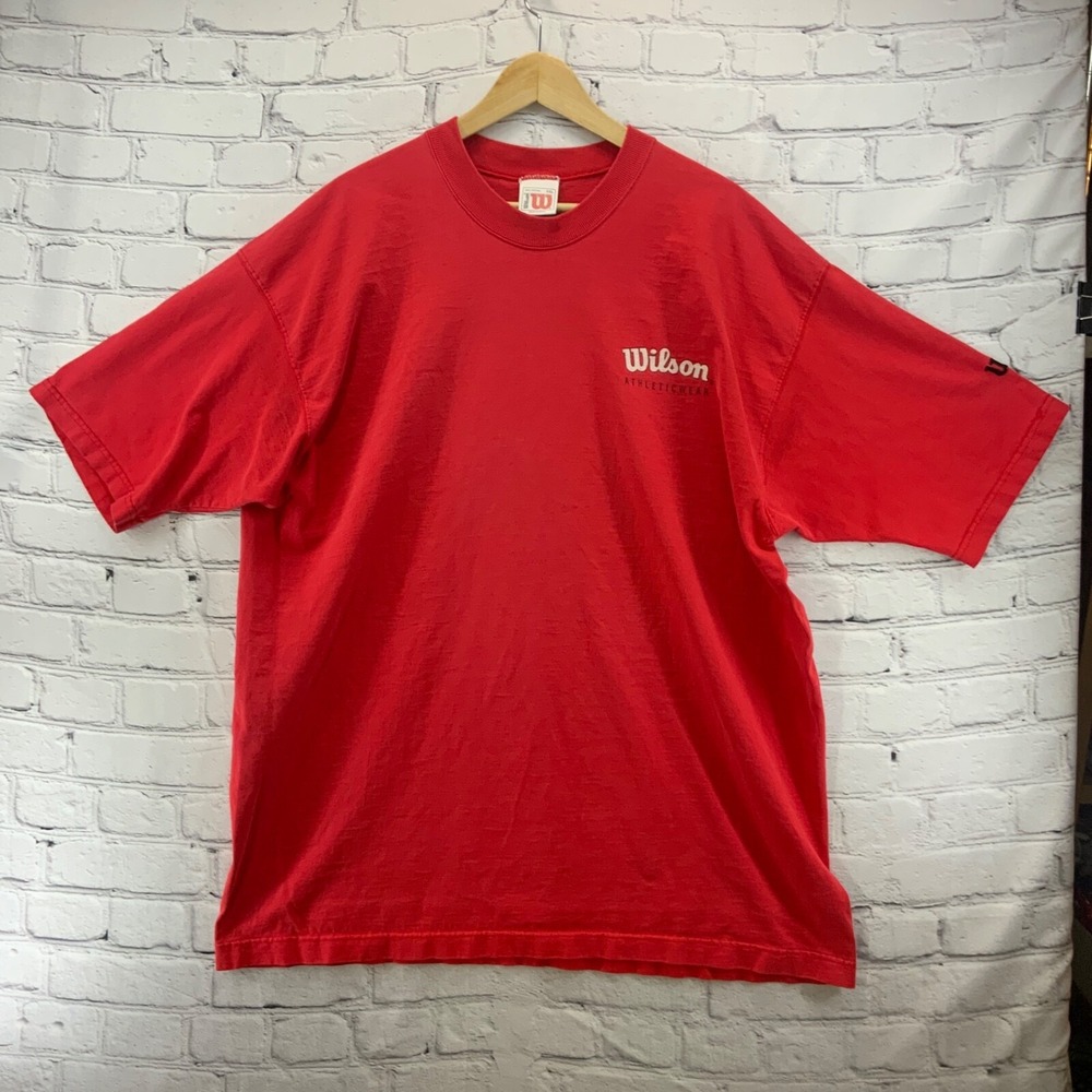 Wilson Tee Shirt Vintage Mens Sz XXL‎ Red Athletic Vintage made in USA